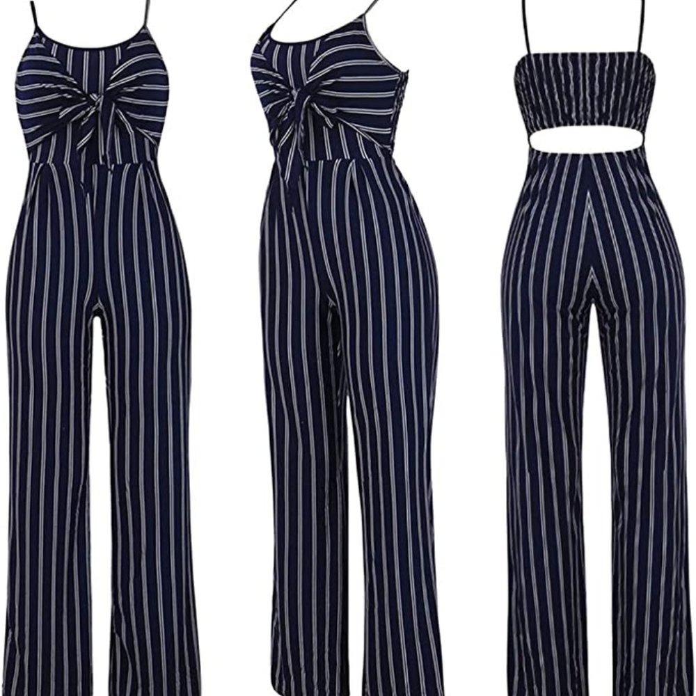 New PerZeal Striped ladies Pants Romper / Jumpsuit sz XXXL 22 / 24